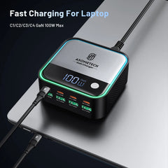8 Port GaN USB-C Desktop Charger by Snagg A Charging Station