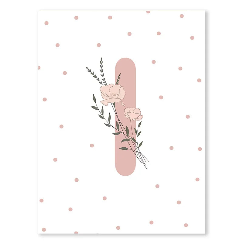 Pink Butterfly And Letters Wall Art by Snagg A Print