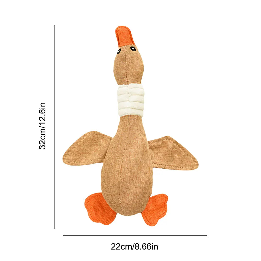 Plush Goose Squeaky Dog Toy by Snagg A Toy