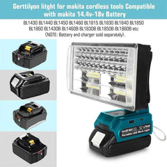 Spot and flood LED work light for Makita 18V batteries – image 2
