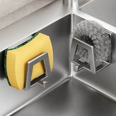 Stainless Steel Self-Adhesive Sponge Holder by Snagg A Rack