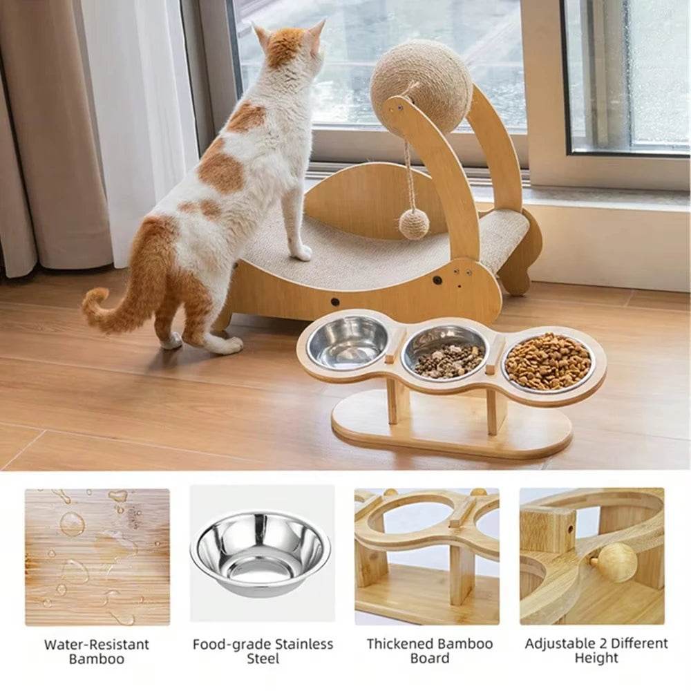 3 Elevated Tilted Cat Bowls - SnaggIt