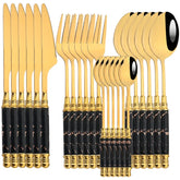 24Pcs Stainless Steel Cutlery Set by Snagg A Dinnerware