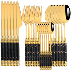 24Pcs Stainless Steel Cutlery Set by Snagg A Dinnerware
