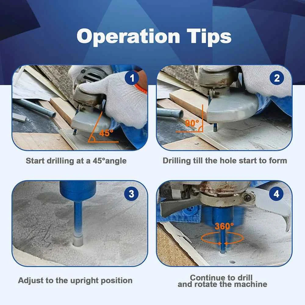 Vacuum Brazed Diamond Core Drill Bit & Heavy Duty Hole Saw for Granite, Porcelain, and Ceramic
