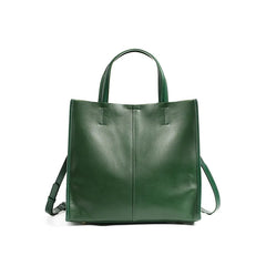 Genuine Leather Oil Wax Tote Bag – Large Capacity Vintage Shoulder & Crossbody Shopper for Women