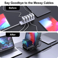 600W GaN 10-Port PD3.1 Charging Station Stand | Multi USB Fast Charger MacBook iPhone iPad Samsung Laptop