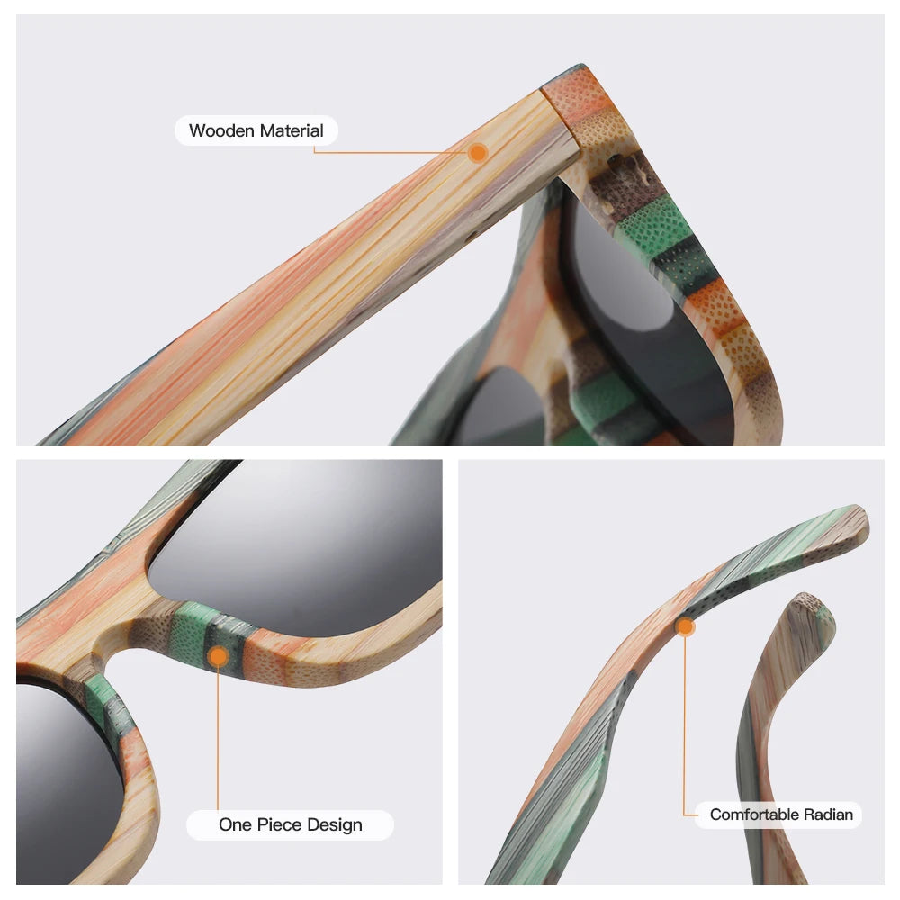 Natural Color Bamboo & Wood Sunglasses by Snagg It Sunglasses