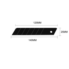 50PCS 25mm Snap-Off SK5 Carbon Steel Utility Blades - SnaggIt