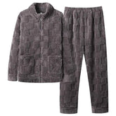 Men's Coral Fleece Pajama Set | Thickened Flocking Long Sleeve Winter Warm Couple Loungewear