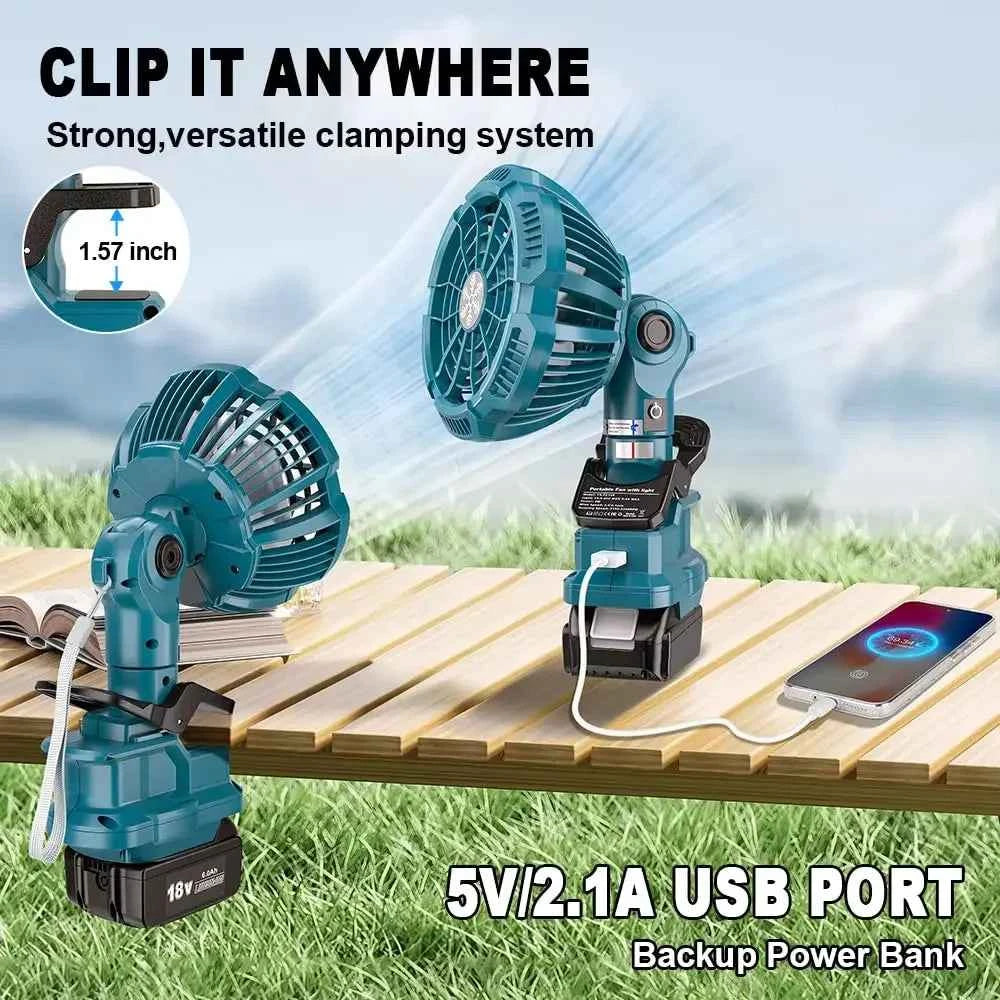 Clip-on cordless fan for Bosch 18V batteries – image 4