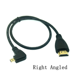 90-Degree Micro HDMI to HDMI Cable – Up/Left/Right Angle for Sony A6400, GH4 & Digital Camera (50cm/150cm)