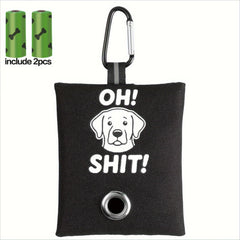 Funny "OH SH*T" Pet Waste Bag Holder | Durable Oxford Fabric Leash Dispenser