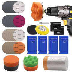 3" Car Headlight Restoration Kit – 26/37pcs Polishing Pads with Drill Backing Pad by Snagg A Restoration Kit