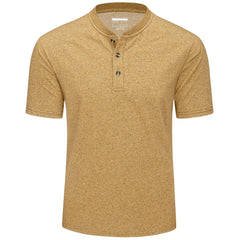 Men's Cotton Blend Henley | Soft 3-Button Summer Fashion Tee