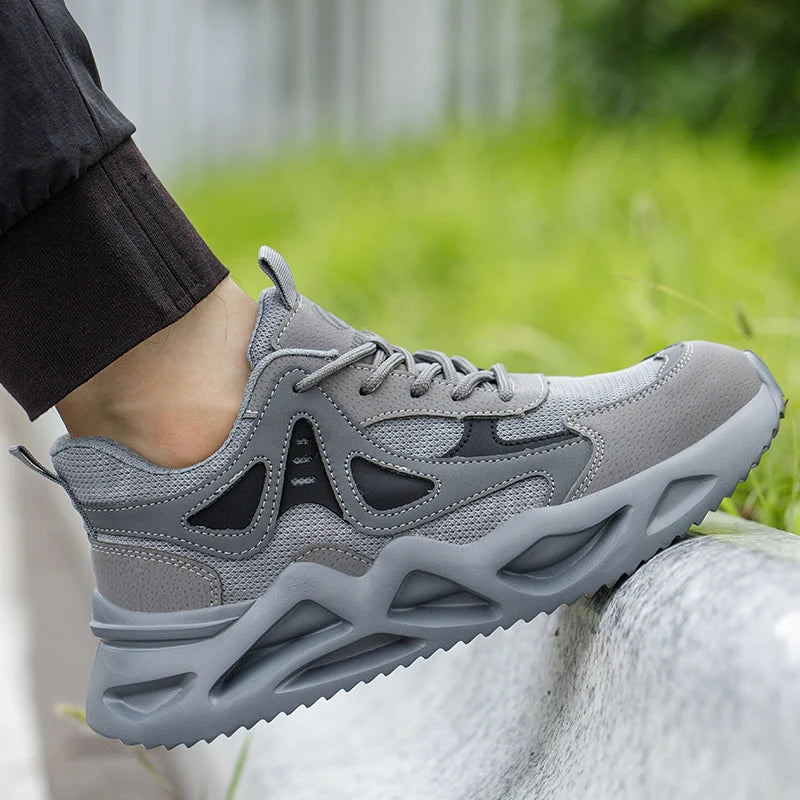 Lightweight Safety Shoes – Men Steel Toe Work by Snagg A Shoes