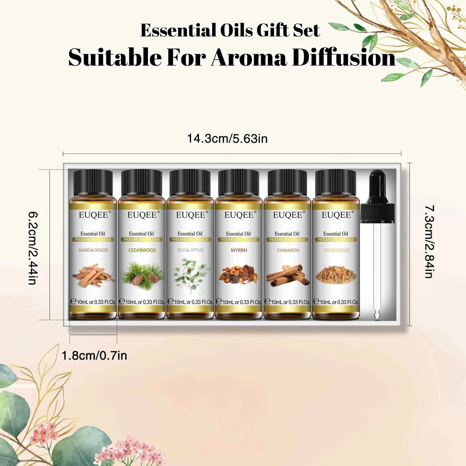 6 Piece Essential Oil Collection – 100% Pure Natural Aromatherapy Set for Diffusion & DIY Wellness