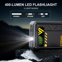 12V car jump starter with tyre inflator – image 6