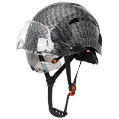 Vented construction safety helmet with built-in visor – image 18