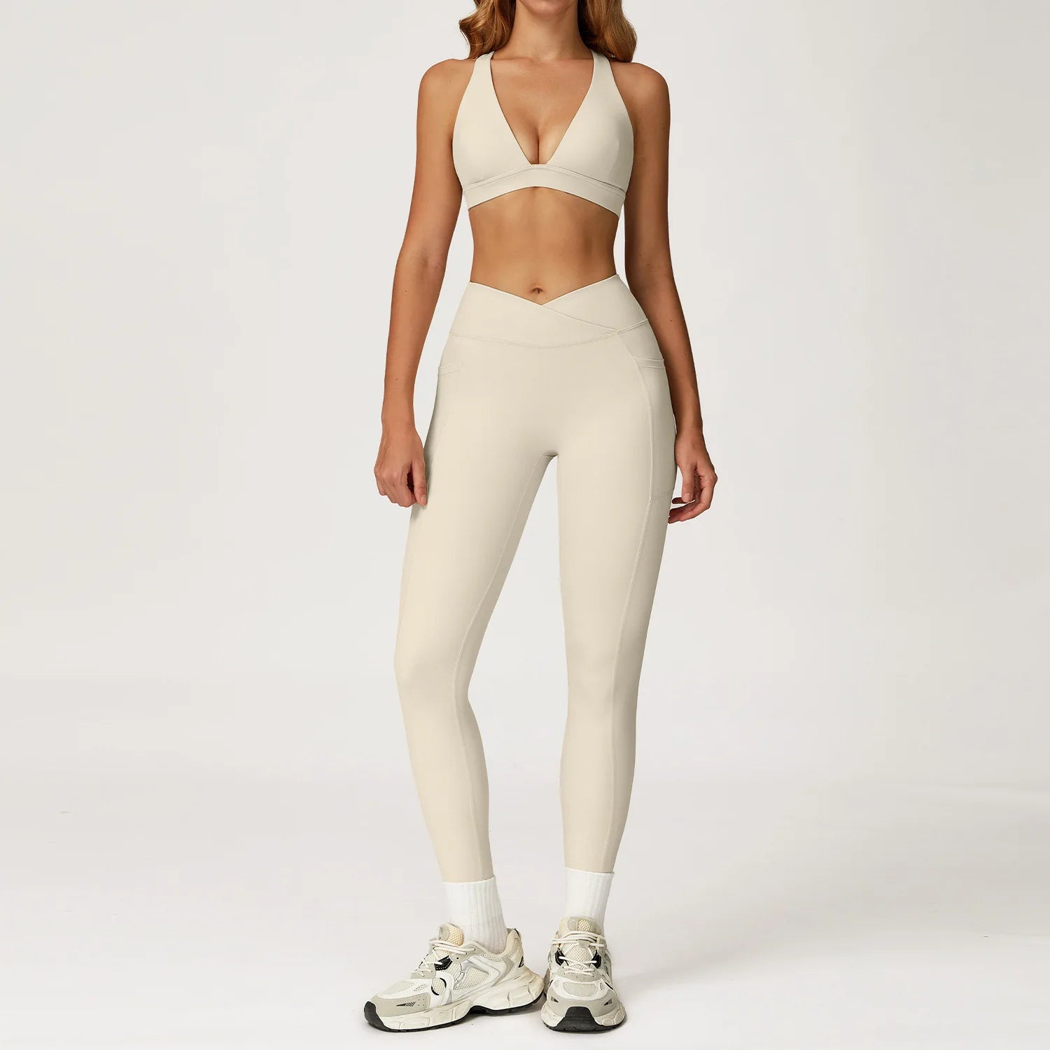 Women's 2-Piece Yoga Tracksuit | Push-Up Bra & High Waist Leggings Gym Fitness Sportswear