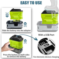 Ryobi 18V battery converter for Makita, DeWalt and Milwaukee tools – image 6