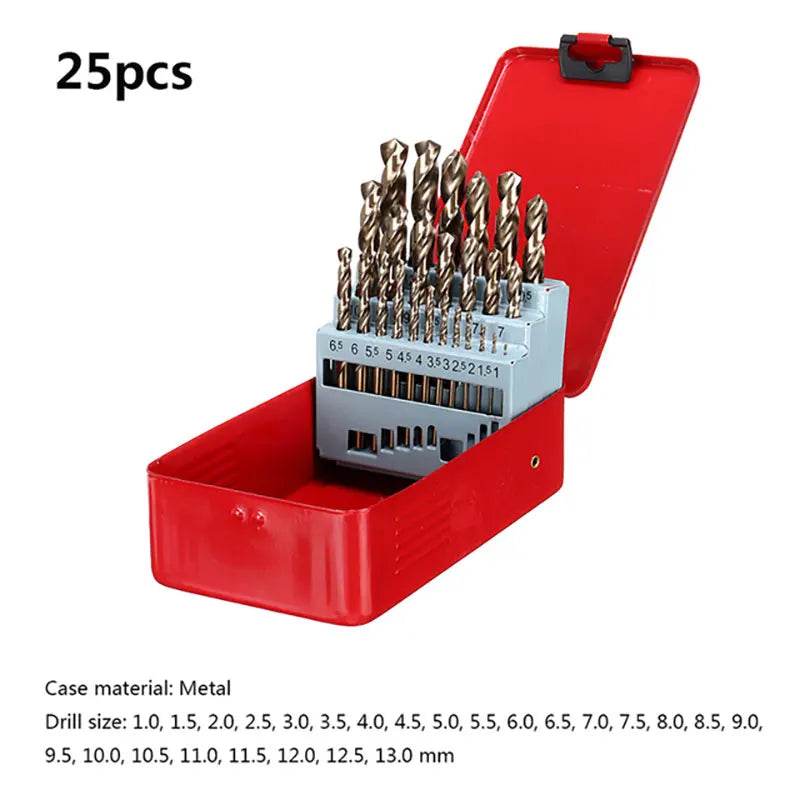 13/19/25pcs High-Speed Twist Drill Bit Set - SnaggIt