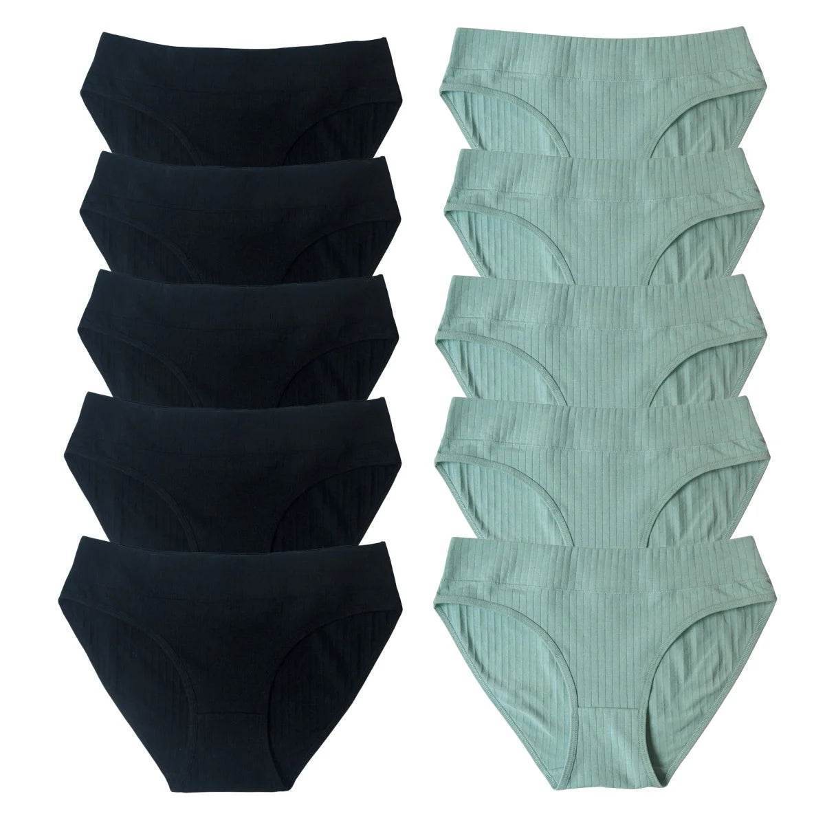 10-Pack Women’s Low-Waist Cotton Panties - SnaggIt