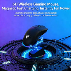 X11 Lightweight Wireless Gaming Mouse | PAW3311 Sensor & Magnetic RGB Charging Dock