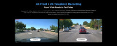 4K Dual Channel Telephoto Dash Cam | 4x Optical Zoom & Dual Sony STARVIS 2 Sensors