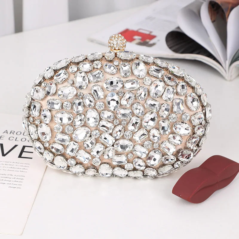 Luxury Crystal Diamond Evening Clutch by Snagg It Purses