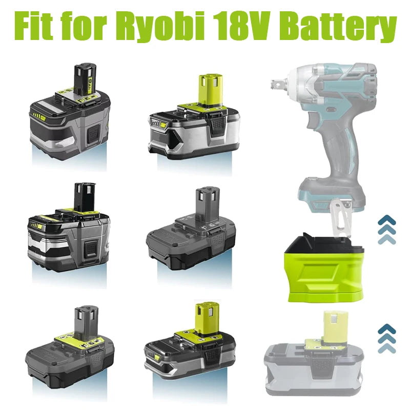 Ryobi 18V battery adapter for Makita, Milwaukee and DeWalt tools – image 9