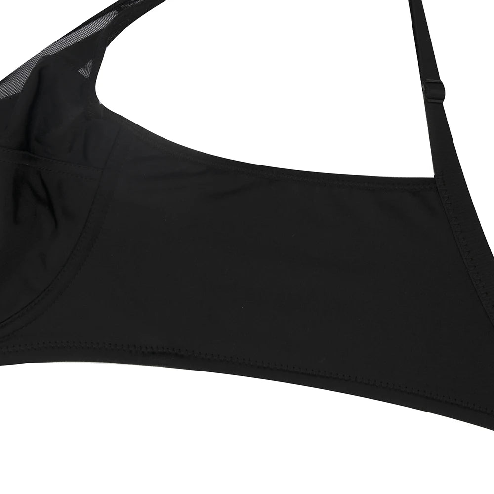 Plus Size V-Neck Minimizer Bra | Lace Mesh Underwire Full Coverage Non-Padded Ultra-Thin