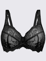 Plus Size Minimizer Bra | Full Coverage Lace Underwire Unlined