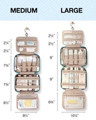 2-Piece Multifunction Makeup & Cosmetic Bag Set – Large Capacity Portable Travel Organiser for Women
