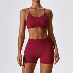 Women's 2/3-Piece Seamless Yoga Tracksuit | Gym Sports Bra & Leggings Fitness Set Sportswear