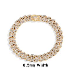 Moissanite Cuba Chain Bracelet by Snagg A Bracelet