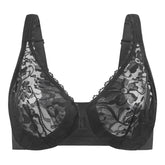 Plus Size Front Closure Racerback Bra | Stretch Lace Underwire Full Coverage