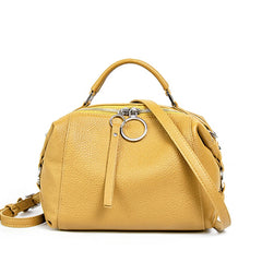 Genuine Cowhide Leather Pillow Bag – Women's Designer Crossbody & Top Handle Shoulder Satchel Shopper