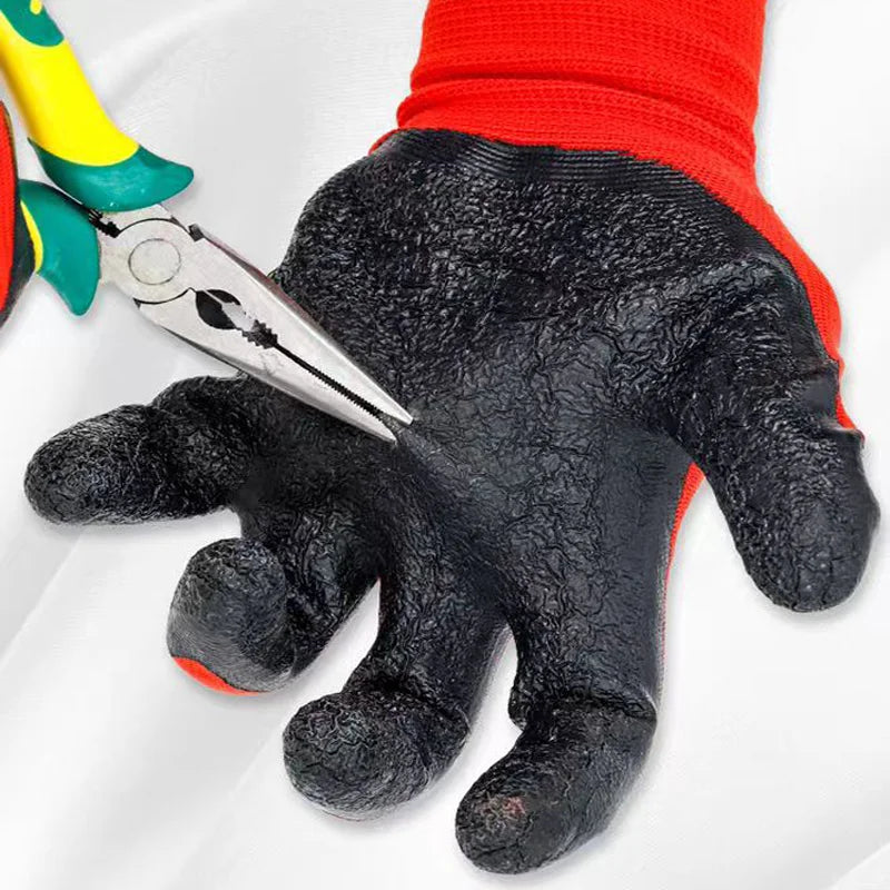 30 Pair Pleated Latex Coated Gloves by Snagg A Gloves