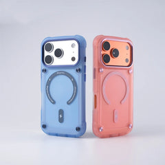Metal Button Shockproof Magnetic Matte Translucent Case – for iPhone 17 Series - Phone Cases & Covers