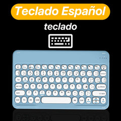 Round Key Bluetooth Wireless Keyboard For Android IOS Huawei Xiaomi Tablet by Snagg A Wireless Keyboard