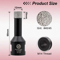 M14 Thread Diamond Core Drill Bit 6–125mm | Tile Hole Saw for Ceramic Marble Granite CE Certified