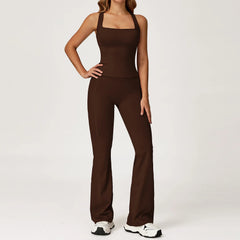 Women's 2-Piece Yoga Tracksuit | Push-Up Bra & High Waist Leggings Gym Fitness Sportswear
