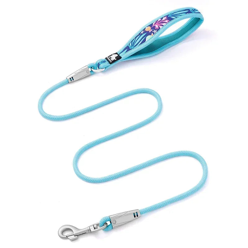 Floral Printing Pet Leash – Padded Handle & Reflective Safety by Snagg A Leash