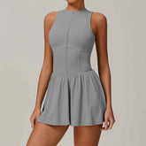 Women's Anti-Glare One-Piece Sports Bodysuit | Push-Up Dance Ballet Yoga Gym Running Tennis Jumpsuit