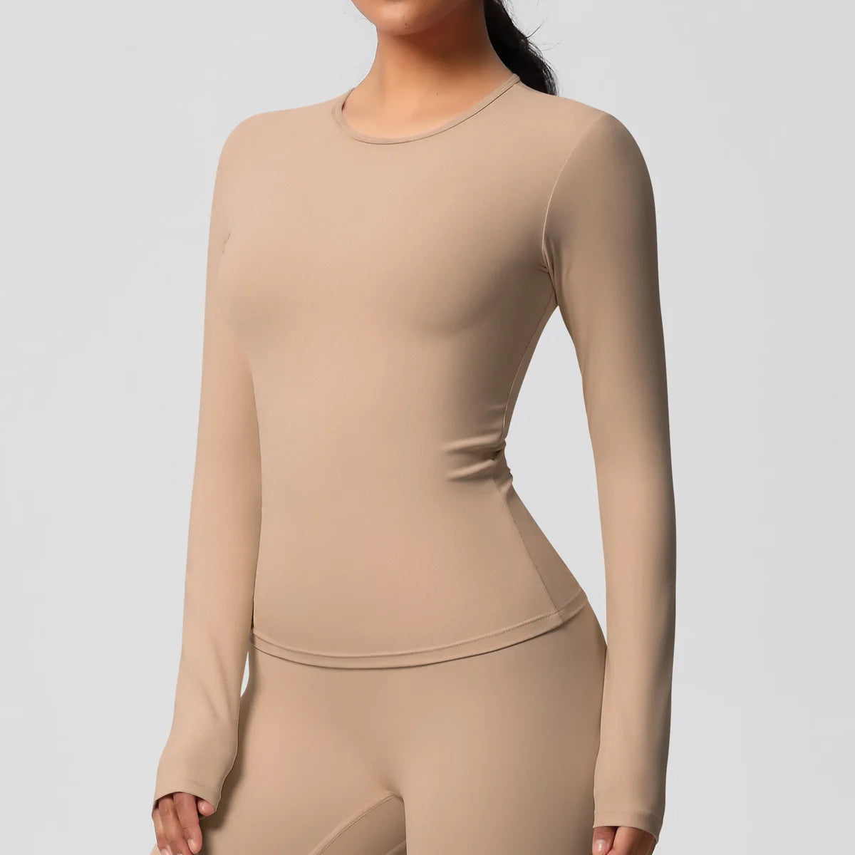 Women's Long Sleeve Yoga Shirt | Push-Up Gym Workout Top Dry-Fit Breathable High Elastic Sports