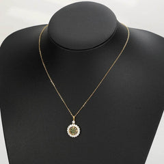 1ct Green Moissanite Pendant Necklace - SnaggIt