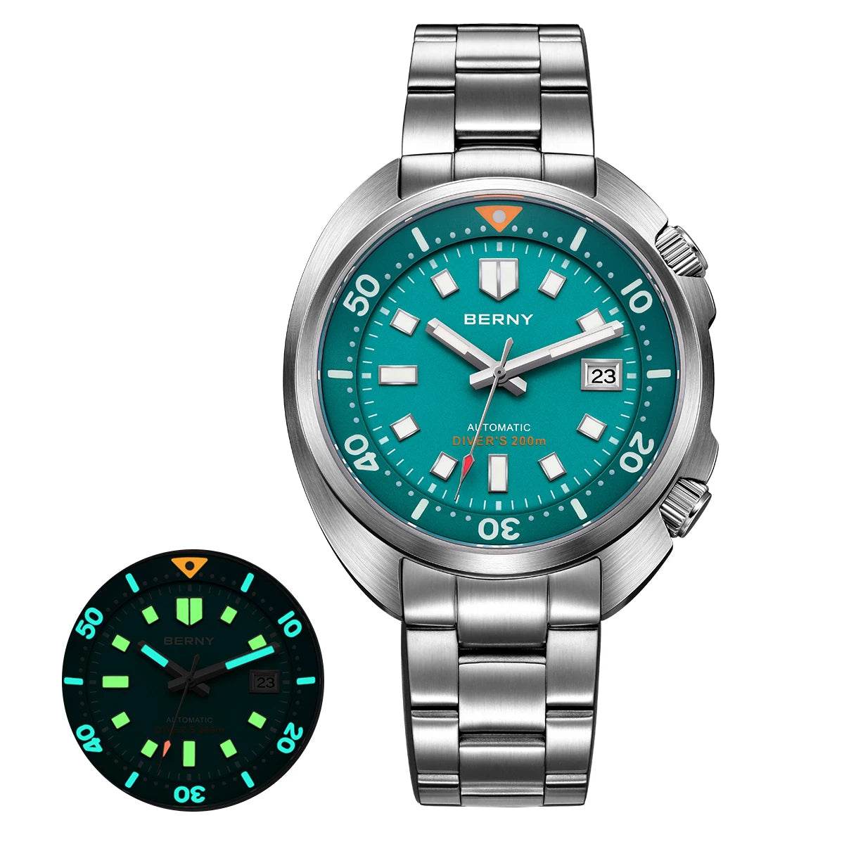 BERNY 20ATM Diver Watch – Fluororubber Strap - SnaggIt