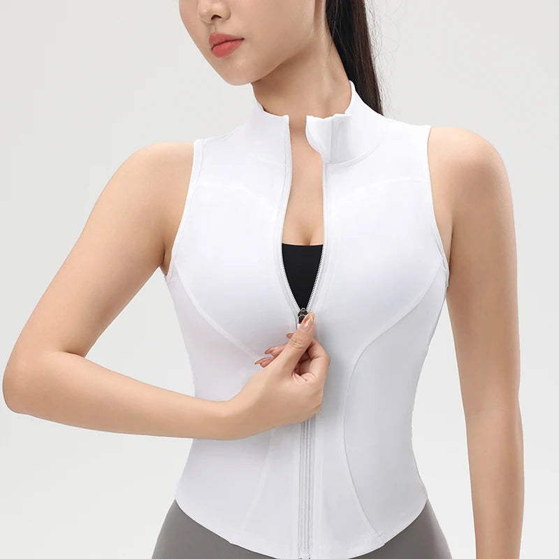 Women’s Shockproof Zipper Yoga Tank Top by Snagg A Tank Top