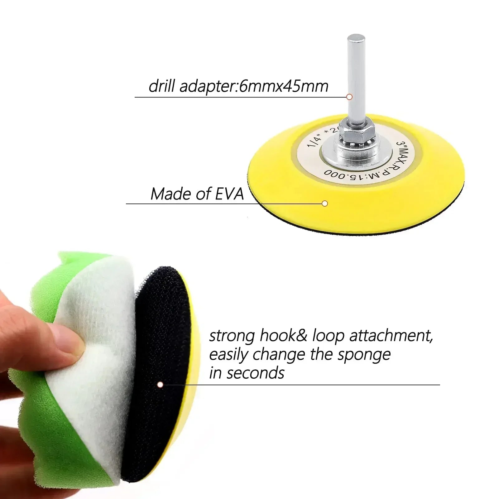 3" Car Headlight Restoration Kit – 26/37pcs Polishing Pads with Drill Backing Pad by Snagg A Restoration Kit